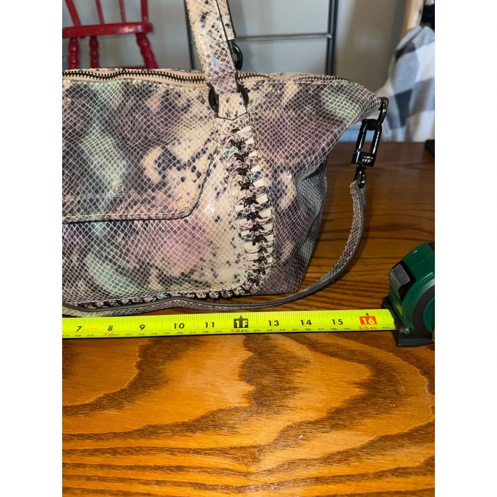 Aimee Kestenberg Tamitha Mini Satchel Snake Embossed Leather Crossbody Bag Multi